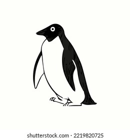 Penguin Illustration Isolated White Background