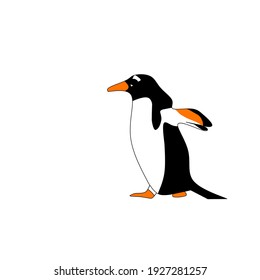Ilustración pingüina y vector para mascota