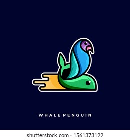 Penguin Illustration Vector Template, Suitable for Creative Industry, Multimedia, entertainment, Educations, Shop, and any related business