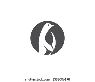 Penguin ilustration logo vector template