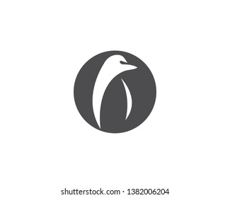 Penguin ilustration logo vector template