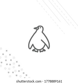 Penguin isolated line icon for web and mobile