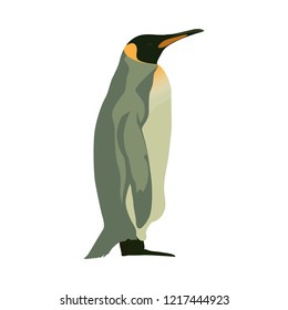 Penguin Isolated Vector Flat Illustration Side Stock Vector (Royalty ...