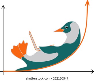 penguin and laptop