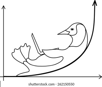 penguin and laptop