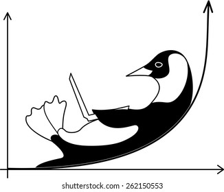penguin and laptop