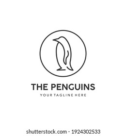 Penguin Line Art Logo for your Business