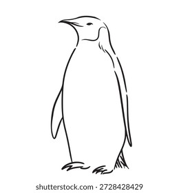 Ilustración vectorial de arte Penguin Line	
