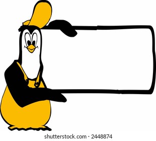 Penguin with "little" business-card