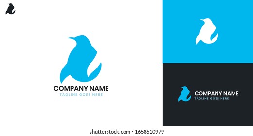 Penguin Logo - All elements on this template are editable with vector software