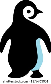 penguin logo black