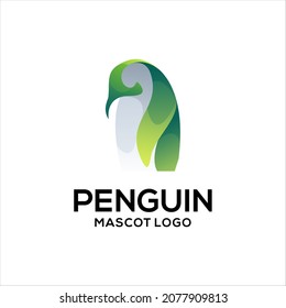 Resumen del degradado colorido del logotipo del pingüino