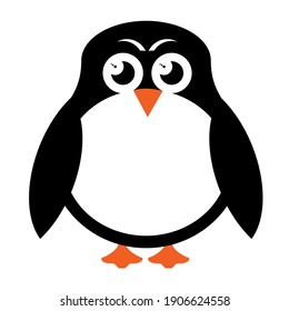 Logo pingüino Concepto símbolo creativo símbolo abstracto minimalista ilustración vectorial