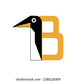 Penguin Logo Design arctic animal symbol. Penguin Logo Template vector icon illustration design