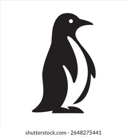Design de logotipo de pinguim Ícone animal bonito do Ártico em estilo minimalista