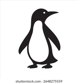 Design de logotipo de pinguim Ícone animal bonito do Ártico em estilo minimalista