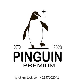 penguin logo design ,cute penguin vector illustration design