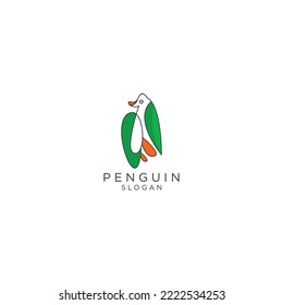 Penguin logo design icon template
