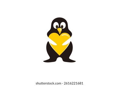 penguin logo design inspiration with balloon
