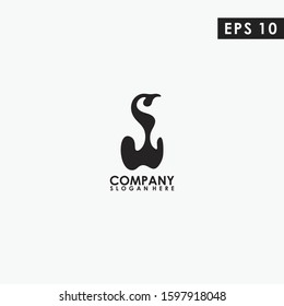 Penguin Logo Design. Penguin Logo Template. Modern Design. Flat Logo. Vector Illustration