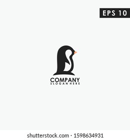 Penguin Logo Design. Penguin Logo Template. Modern Design. Flat Logo. Vector Illustration