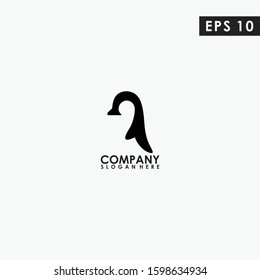 Penguin Logo Design. Penguin Logo Template. Modern Design. Flat Logo. Vector Illustration