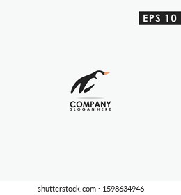 Penguin Logo Design. Penguin Logo Template. Modern Design. Flat Logo. Vector Illustration