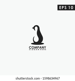 Penguin Logo Design. Penguin Logo Template. Modern Design. Flat Logo. Vector Illustration