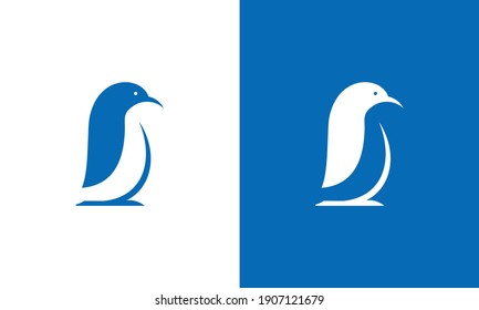 Diseño del logotipo pingüino. Plantilla de logotipo pingüino. Diseño moderno. Logo plano. Ilustración vectorial
