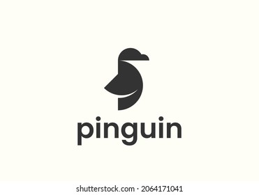 Penguin Logo Design. Penguin Logo Template. Modern Design. Flat Logo. Vector Illustration
