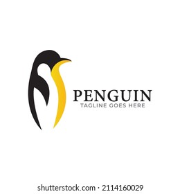 Penguin Logo Design. Penguin Logo Template. Modern Design. Flat Logo. Vector Illustration.