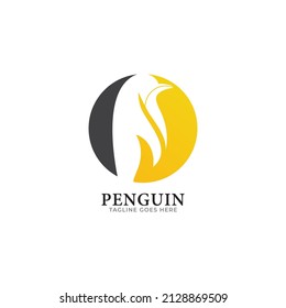 Penguin Logo Design. Penguin Logo Template. Modern Design. Flat Logo. Vector Illustration