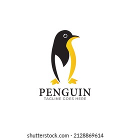 Penguin Logo Design. Penguin Logo Template. Modern Design. Flat Logo. Vector Illustration