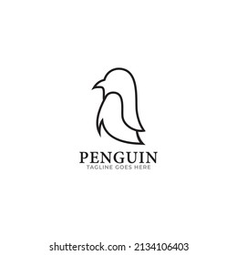 Penguin Logo Design. Penguin Logo Template. Modern Design. Flat Logo. Vector Illustration.