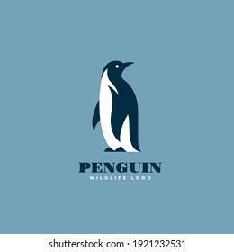 Plantilla de diseño del logotipo pingüino. Ilustración vectorial.