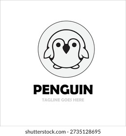 Penguin Logo design template Vector