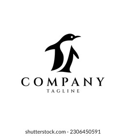 Penguin logo design vector illustration