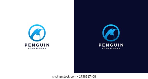 penguin logo design vector inspiration