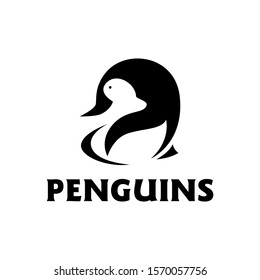 Penguin Logo design vector template