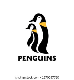 Penguin Logo design vector template