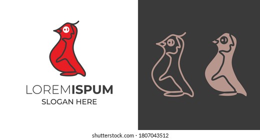 Penguin. Logo, Element logo. Black and white penguin and penguin with shadows and colors. polar Vector.penguin vector icon logo cartoon character fish salmon illustration doodle