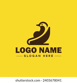 penguin logo and icon clean flat modern minimalist business and luxury brand animal logo design editable vector