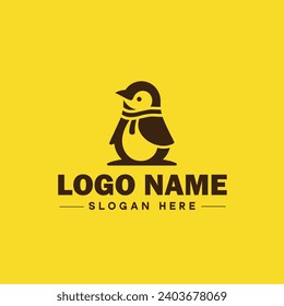 penguin logo and icon clean flat modern minimalist business and luxury brand animal logo design editable vector