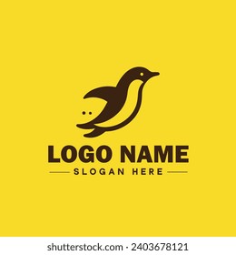 penguin logo and icon clean flat modern minimalist business and luxury brand animal logo design editable vector