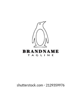 penguin logo icon design modern vector illustration