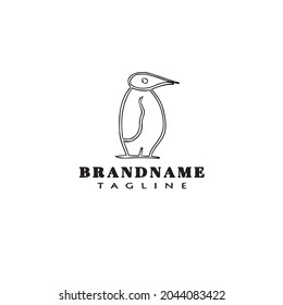 penguin logo icon design template modern vector illustration