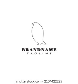 penguin logo icon design template modern vector illustration