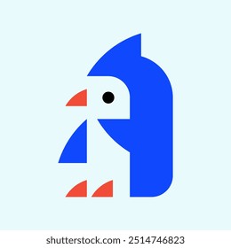 Penguin logo. Icon design. Template elements