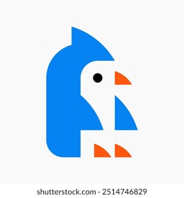 Logotipo del pingüino. Diseño de iconos. Elementos de Plantilla