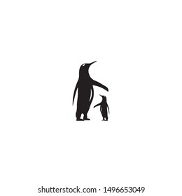 Penguin logo icon, family logo. Vector
